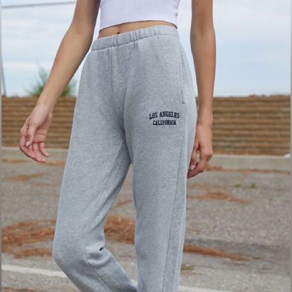 Brandy Melville Pants - Brandy Melville Los Angeles California Sweatpants - Ends of Sweatpants cut off